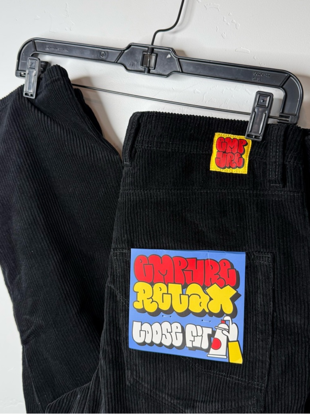 Empyre Black Corduroy Loose Fit Skate Pants Baggy Corduroy Skater Waist 28 NWT